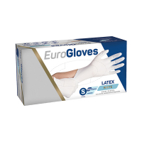 Eurogloves Latex handschoen maat S poedervrij (Eurogloves, wit, 100 stuks)  SME00036
