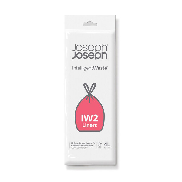 Joseph Joseph Vuilniszakken met trekband 4 liter | 50 stuks | Wit | Joseph Joseph Intelligent Waste  SJO00021 - 1