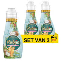 Robijn Aanbieding: Robijn wasverzachter Kokos 1,25 liter (3 flessen - 150 wasbeurten)  SRO00529