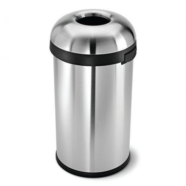 Simplehuman Code P open afvalbak (60 liter, zilver)  SSI00048 - 1