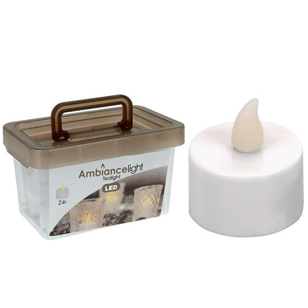 Led Waxinelichtjes 123led | Wit | Incl. Batterijen | 24 stuks LKO00691 - 1