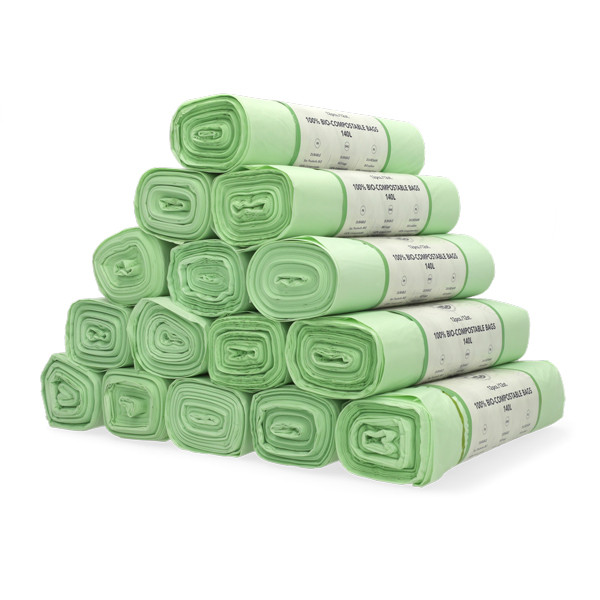 Aanbieding: 15x Bio composteerbare zak 140 liter 87x130cm (15 rollen - 180 stuks) SDR06520 - 1