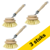 Aanbieding: 3x afwasborstel hout SDR00457 - 1