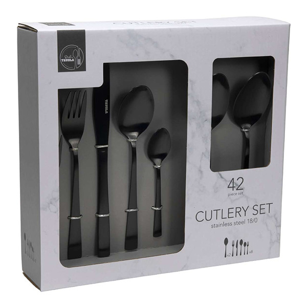 Bestekset 42-delig Zwart (8 personen) SDR07456 - 1