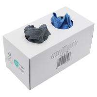 123schoon Huismerk Microvezeldoeken In Dispenser doos Blauw/Grijs 30x30 cm (50 stuks)  SDR06506