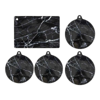 123schoon Inductie Beschermingsset Siliconen 5-delig Marmer SDR07465