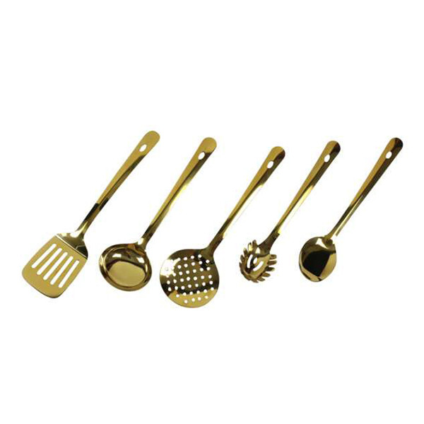 123schoon Keukengerei 5-delig Goud SDR07464 - 1