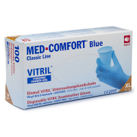 123schoon Vitril handschoenen maat XL poedervrij (blauw, 100 stuks)  SDR00484