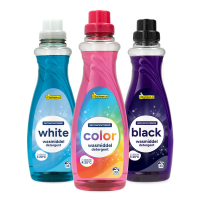 123schoon Vloeibaar Wasmiddel Color, Wit, Zwart 1000 ml (3 flessen - 99 wasbeurten) SDR07450