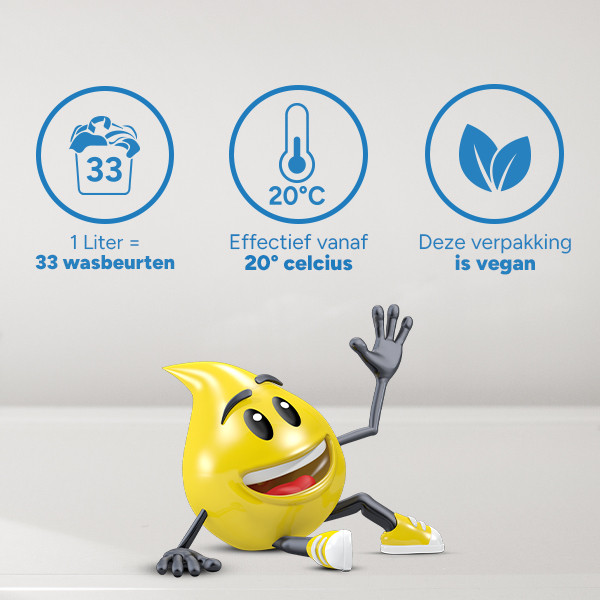 123schoon Vloeibaar Wasmiddel Wit 1 liter (33 wasbeurten) SDR07352 - 3