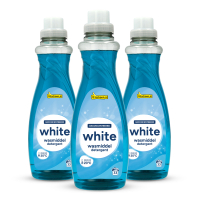 123schoon Vloeibaar Wasmiddel Wit 1 liter (3 flessen - 99 wasbeurten) SDR08709