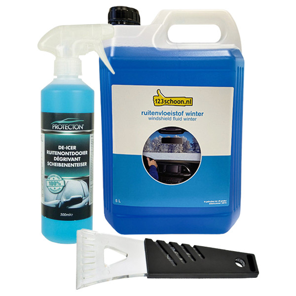 Winterset 3-delig (Ruitontdooier, IJskrabber, Ruitenwisservloeistof) SDR00582 - 1