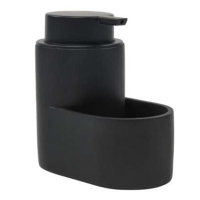 123schoon Zeeppomp Met Zeepbakje Zwart/Keramisch (12,7 x 13,3 x 7,8 cm) SDR07480