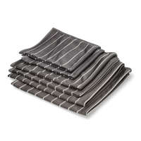 123schoon huismerk Glasdoek Diamant Grijs (6 stuks) SDR06487