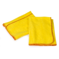 123schoon huismerk katoenen stofdoek geel 40 x 40 cm (2 stuks)