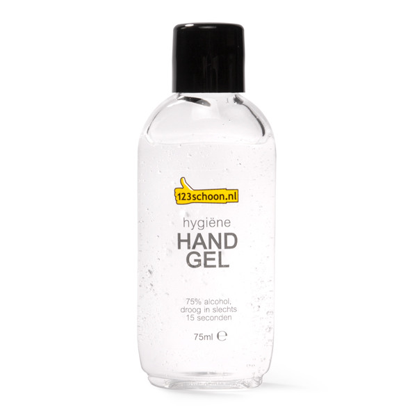 123schoon reinigende handgel 75% alcohol (75 ml) SDR00351 - 1