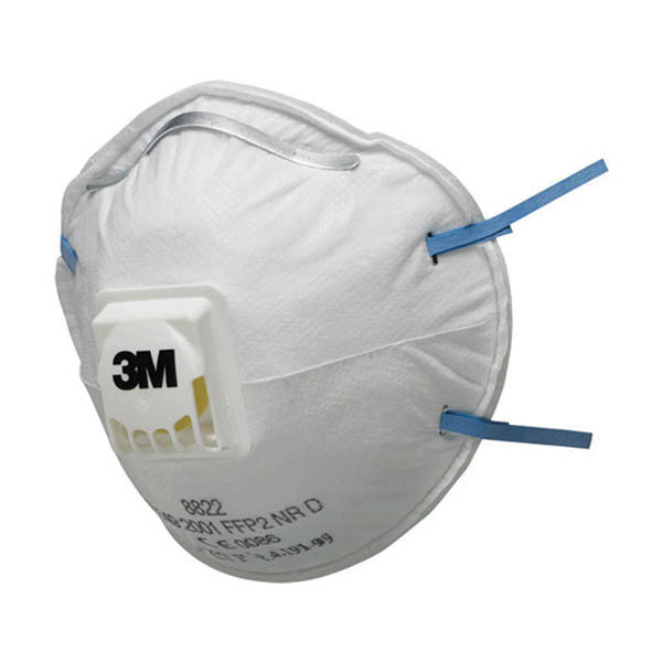 3M 8822 FFP2 NR D Stofmasker Met Uitademventiel (10 stuks) S3M00123 - 1