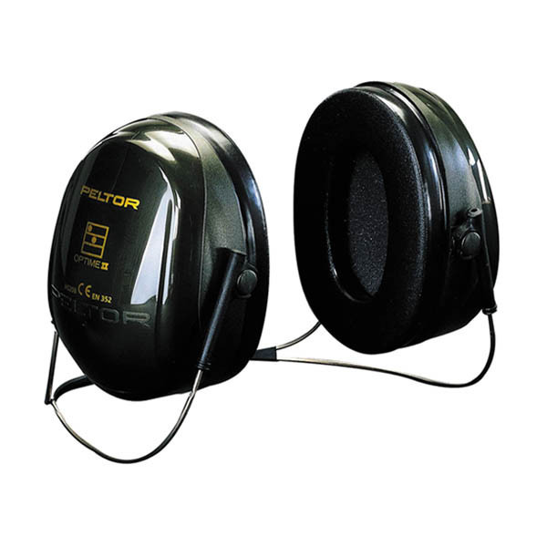 3M Peltor Optime II H520B Gehoorkap Donkergroen Met Nekbeugel S3M00078 - 1