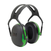 3M Peltor X1A Gehoorkap Zwart/Groen Met Hoofdband S3M00067 - 1