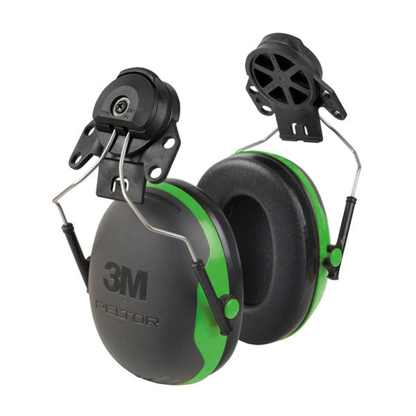 3M Peltor X1P3 Gehoorkap Zwart/Groen Met Helmbevestiging S3M00068 - 1