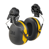 3M Peltor X2P3 Gehoorkap Zwart/Geel Met Helmbevestiging S3M00071