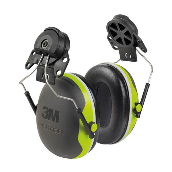 3M Peltor X4P3 Gehoorkap Zwart/Lime Met Helmbevestiging S3M00074 - 1