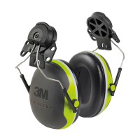 3M Peltor X4P3 Gehoorkap Zwart/Lime Met Helmbevestiging S3M00074