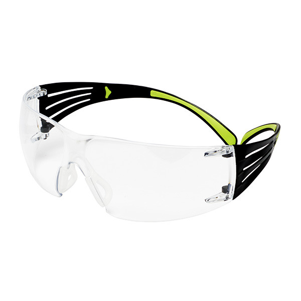 3M SecureFit Veiligheidsbril met heldere glazen (zwart/geel)  S3M00023 - 1