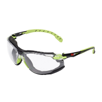 3M Solus Veiligheidsbril met heldere glazen (groen/zwart)  S3M00017