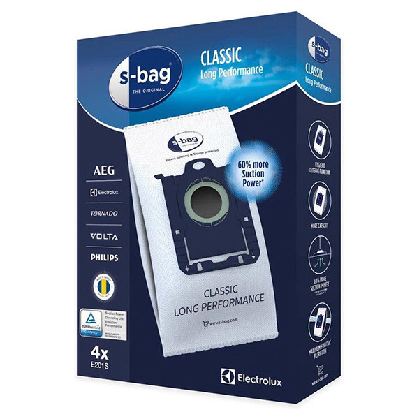 AEG-Electrolux Electrolux E201/ GR201S/ S-Bag Classic Long microvezel stofzuigerzakken 4 zakken | PH86 & PH96 (origineel)  SAE01016 - 1