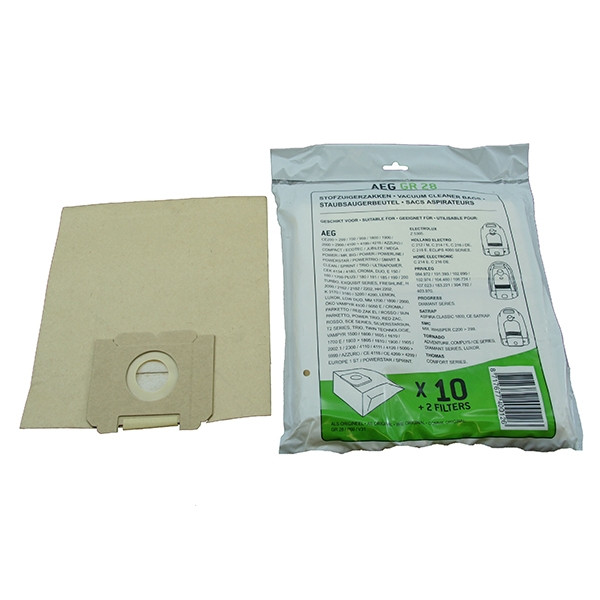 AEG-Electrolux GR 28 papieren stofzuigerzakken 10 zakken + 1 filter (123schoon huismerk)  SAE00004 - 1