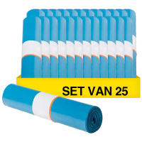 Aanbieding: 10x Vuilniszakken 120 liter | 25 stuks | LDPE | Blauw | 123schoon  SDR05260