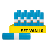 Aanbieding: 10x Vuilniszakken 120 liter | 25 stuks | LDPE | Blauw | 123schoon