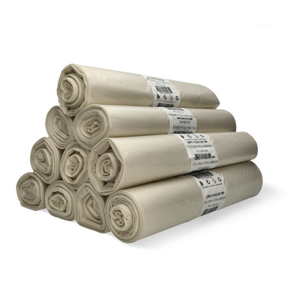 Aanbieding: 10x Vuilniszakken 70 liter | 25 stuks | LDPE | Type 60 Transparant | 123schoon  SDR05256 - 1