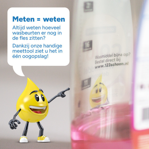 Aanbieding: 123schoon Vloeibaar Wasmiddel Color 1 L (6 flessen - 198 wasbeurten) SDR07351 - 6