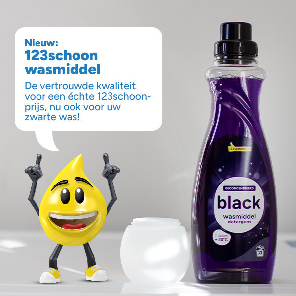 Aanbieding: 123schoon Vloeibaar Wasmiddel Zwart 1 liter (6 flessen - 198 wasbeurten) SDR07355 - 5