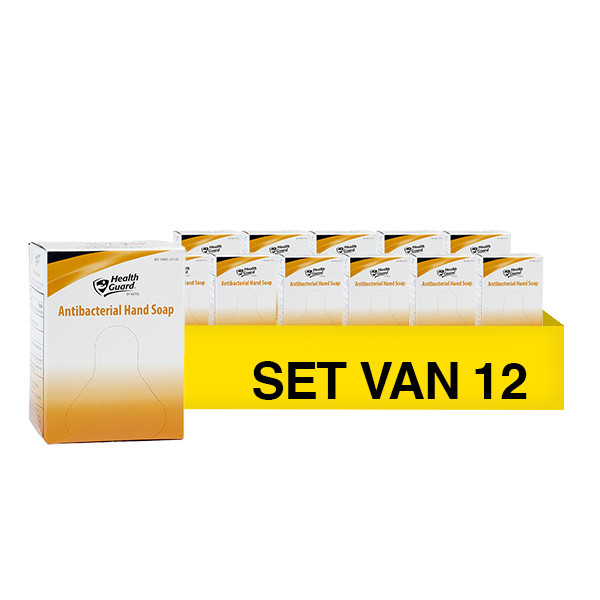 Aanbieding: 12x Antibacteriële handzeep navulling voor bag-in-box dispenser 800 ml (123schoon huismerk)  SDR02043 - 1