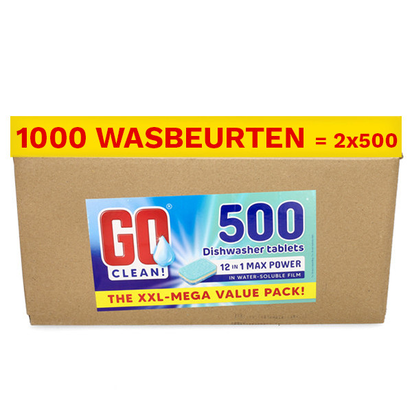 Aanbieding: 2x 12-in-1 Max Power Vaatwastabletten 500 stuks (123schoon huismerk) SDR09211 - 1