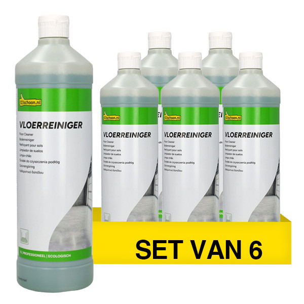 Aanbieding: 6x Vloerreiniger Pro 1 liter - Eco formule (123schoon huismerk) SDR09176 - 1