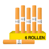 Aanbieding: 6x Vuilniszakken 70 liter | 20 stuks | HDPE | Oranje | 123schoon SDR09144 - 1