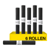 Aanbieding: 6x Vuilniszakken 70 liter | 20 stuks | HDPE | Zwart | 123schoon SDR09149 - 1