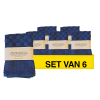 Aanbieding: Keukendoek Katoen | 50x50cm | Blauw | 6 verpakkingen à 2 stuks (123schoon huismerk) SDR09155 - 1