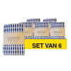 Aanbieding: Vaatdoek Katoen | 33x35cm | Blauw | 6 verpakkingen à 3 stuks (123schoon huismerk) SDR09159 - 1