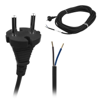 Aansluitsnoer 15 meter (2 x 1.00 mm²) | Zwart (123schoon huismerk) SDR06650