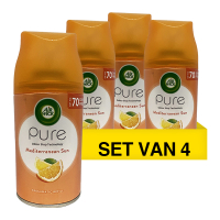 Air-Wick Aanbieding: 4x Air Wick Freshmatic navulling Pure Mediterranaean Sun (250 ml)  SAI01017