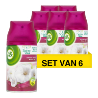 Air-Wick Aanbieding: 6x Air Wick Freshmatic Max spray navulling Satijn / Lelie (250 ml)  SAI01010