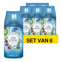 Air-Wick Aanbieding: 6x Air Wick Freshmatic Max spray navulling Turquoise Oase (250 ml)  SAI01011