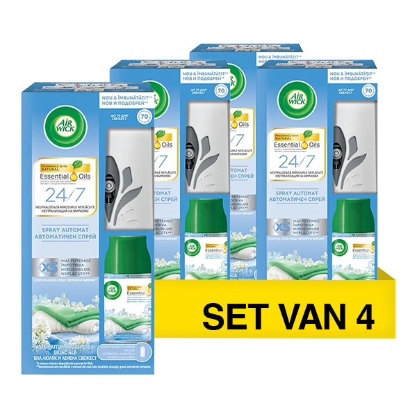 Aanbieding: Air Wick Freshmatic Houder + Navulling Cool Linen (4 stuks à 250 ml) SAI01107 - 1