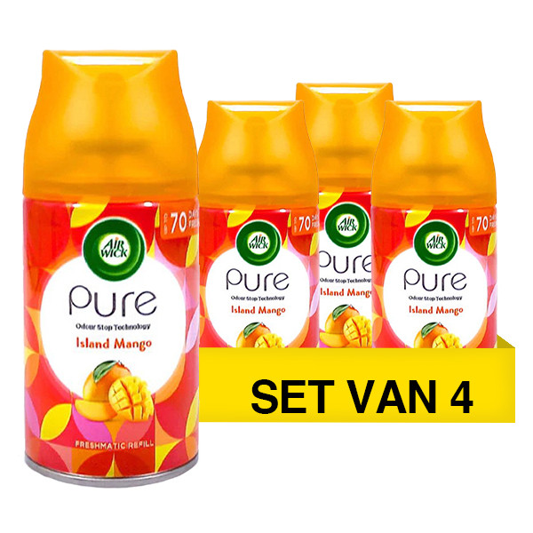 Aanbieding: Air Wick Freshmatic Island Mango Luchtverfrisser Navulverpakking (4 stuks à 250 ml) SAI01044 - 1