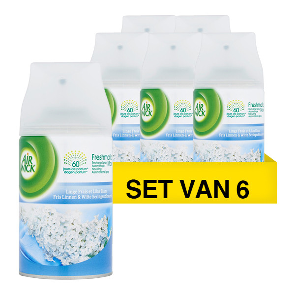 Aanbieding: Air Wick Freshmatic Max spray navulling Fris Linnen (6 stuks à 250 ml) SAI01007 - 1
